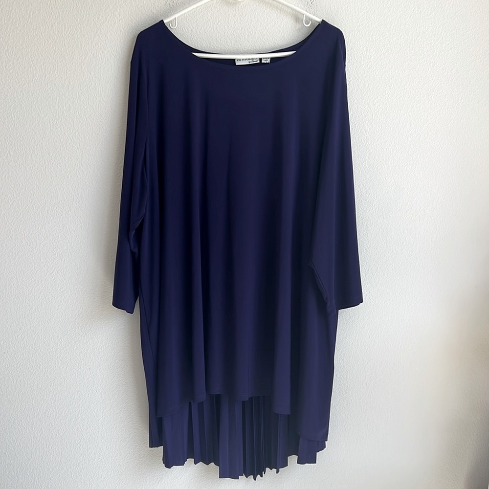 NEW Attitudes by Renee Purple Pleated Tunic
